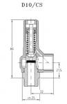 D10/CS Gost Клапан сброса давления NPT 1/2" GAS 3/4" 17 бар