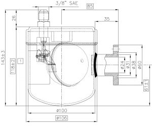 Регулятор уровня масла Frigomec RLO/C-FL+SG18F ― ventilmarket.com